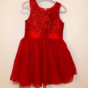 Cat & Jack Red Sequin Dress Valentine